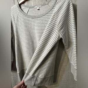 James Perse Striped Cotton 3/4 Length Sleeve Size UK 3 fits a small to medium US